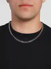 Серебряный цепочка на шею мужская из нержавеющей стали