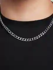Серебряный цепочка на шею мужская из нержавеющей стали