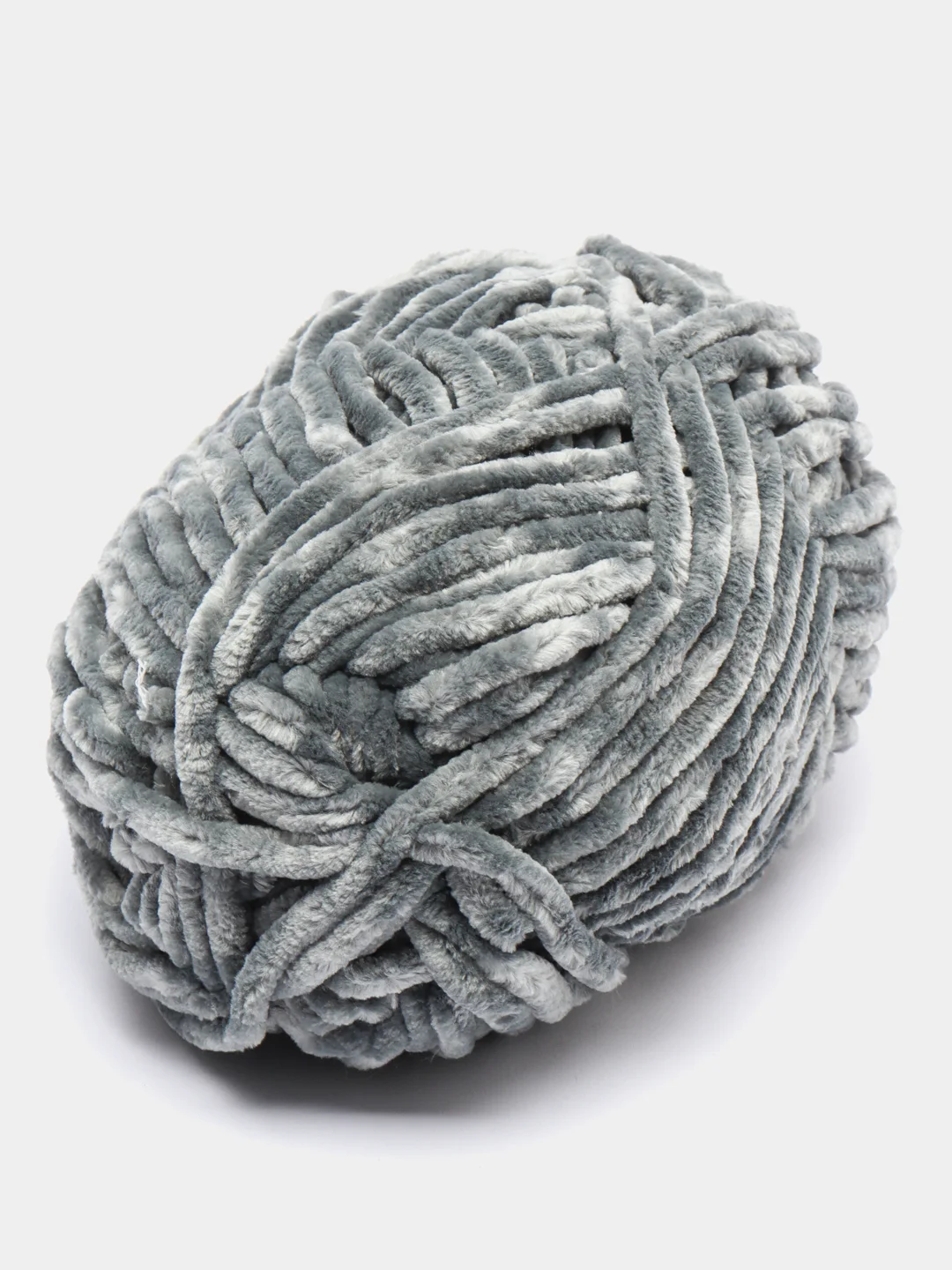 Серый пряжа плюшевая YarnArt Chenille