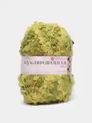 Оливковый пряжа Пехорка Буклированная 30% мохер, 20% шерсть, 50% акрил, 200г 220м