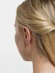Розовый женские серьги в виде сердца