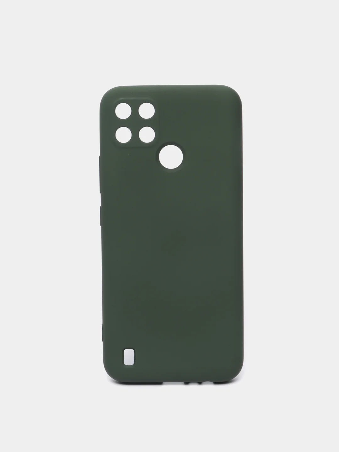 Тёмно-зелёный чехол силиконовый для Realme C21Y, Realme C25Y Реалми С21У / С25У Silicone Cover