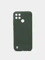 Тёмно-зелёный чехол силиконовый для Realme C21Y, Realme C25Y Реалми С21У / С25У Silicone Cover