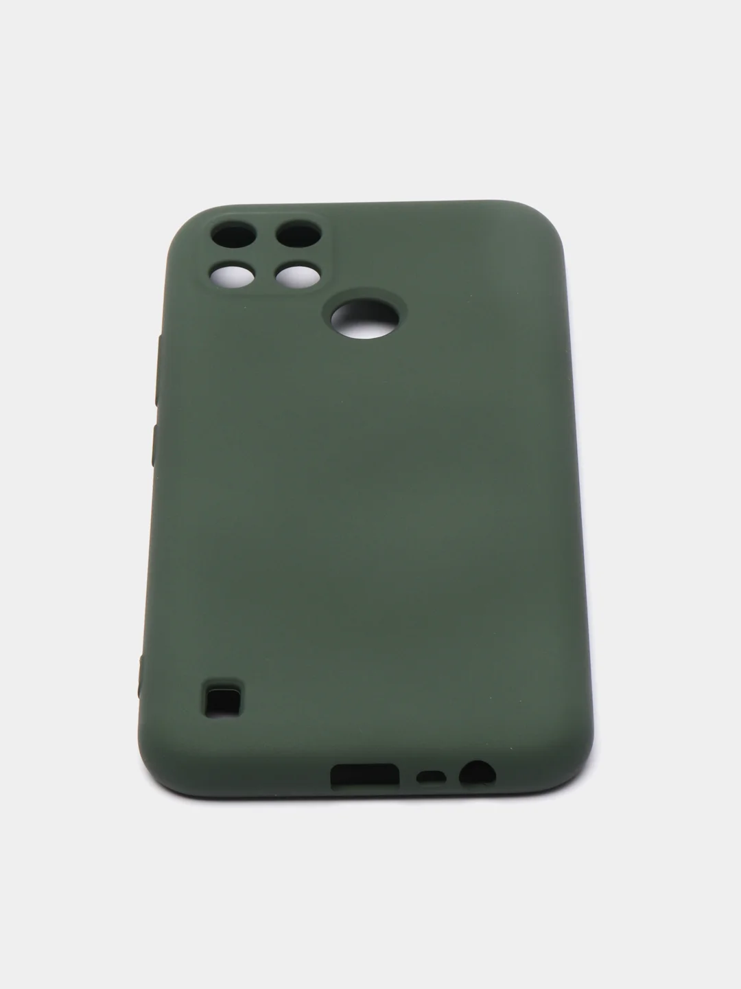 Тёмно-зелёный чехол силиконовый для Realme C21Y, Realme C25Y Реалми С21У / С25У Silicone Cover
