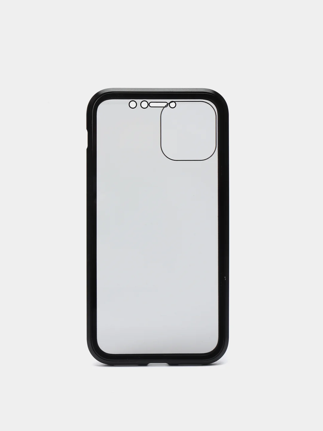 Черный магнитный металический чехол для iPhone 11 XR X XSMax XS Pro