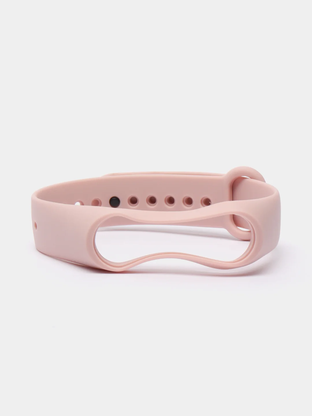 Пудровый силиконовый ремешок Xiaomi Mi Band 3, Mi Band 4 (Сяоми Ми Бэнд 3, Ми Бэнд 4)