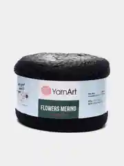 Черный пряжа Yarnart Flowers Merino, 590 м, 225 г