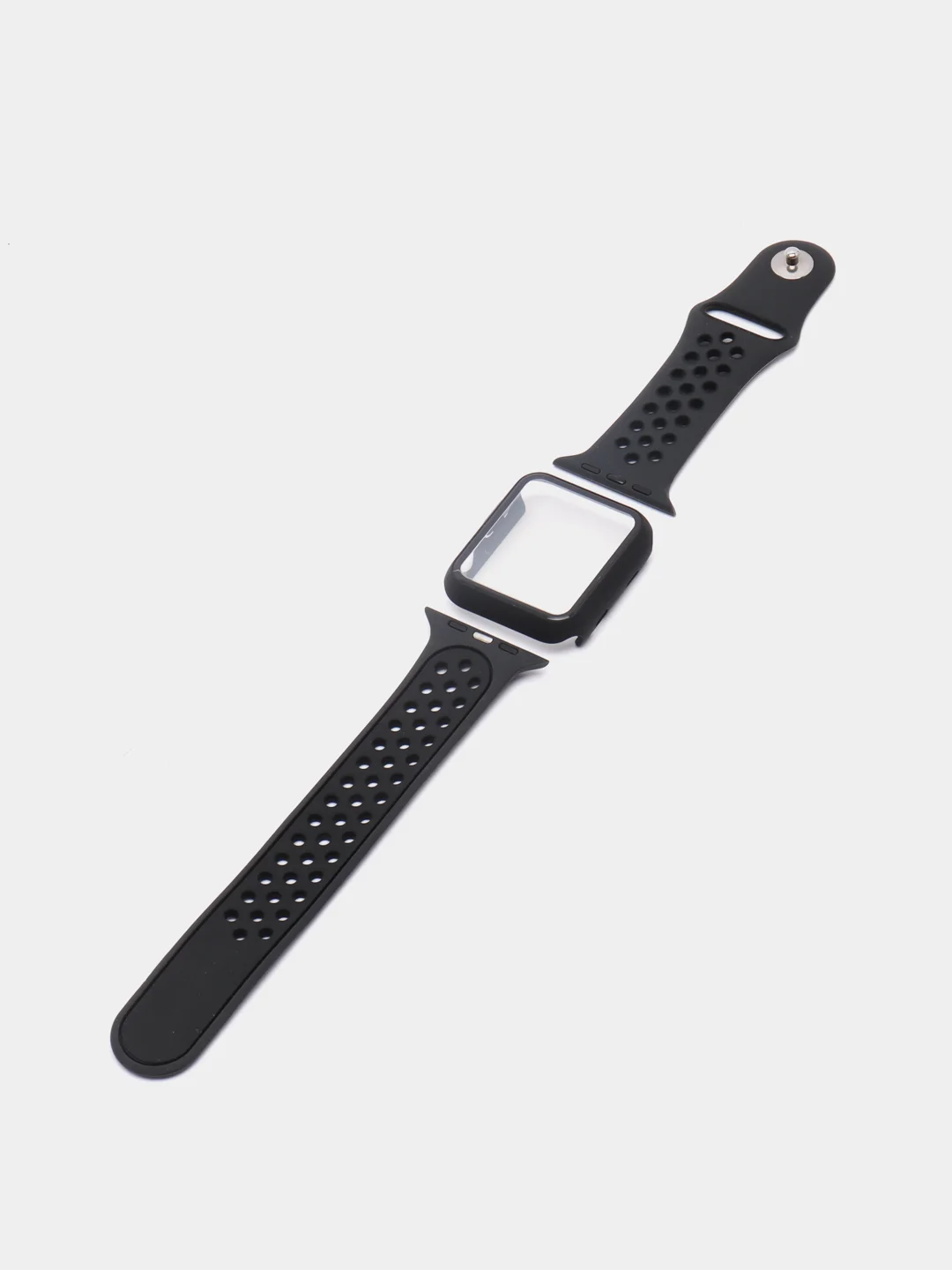 Черный ремешок, бампер и стекло Apple Watch Classic 38 40 42 44 mm Series 1, 2, 3, 4, 5, 6, SE