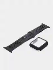 Черный ремешок, бампер и стекло Apple Watch Classic 38 40 42 44 mm Series 1, 2, 3, 4, 5, 6, SE