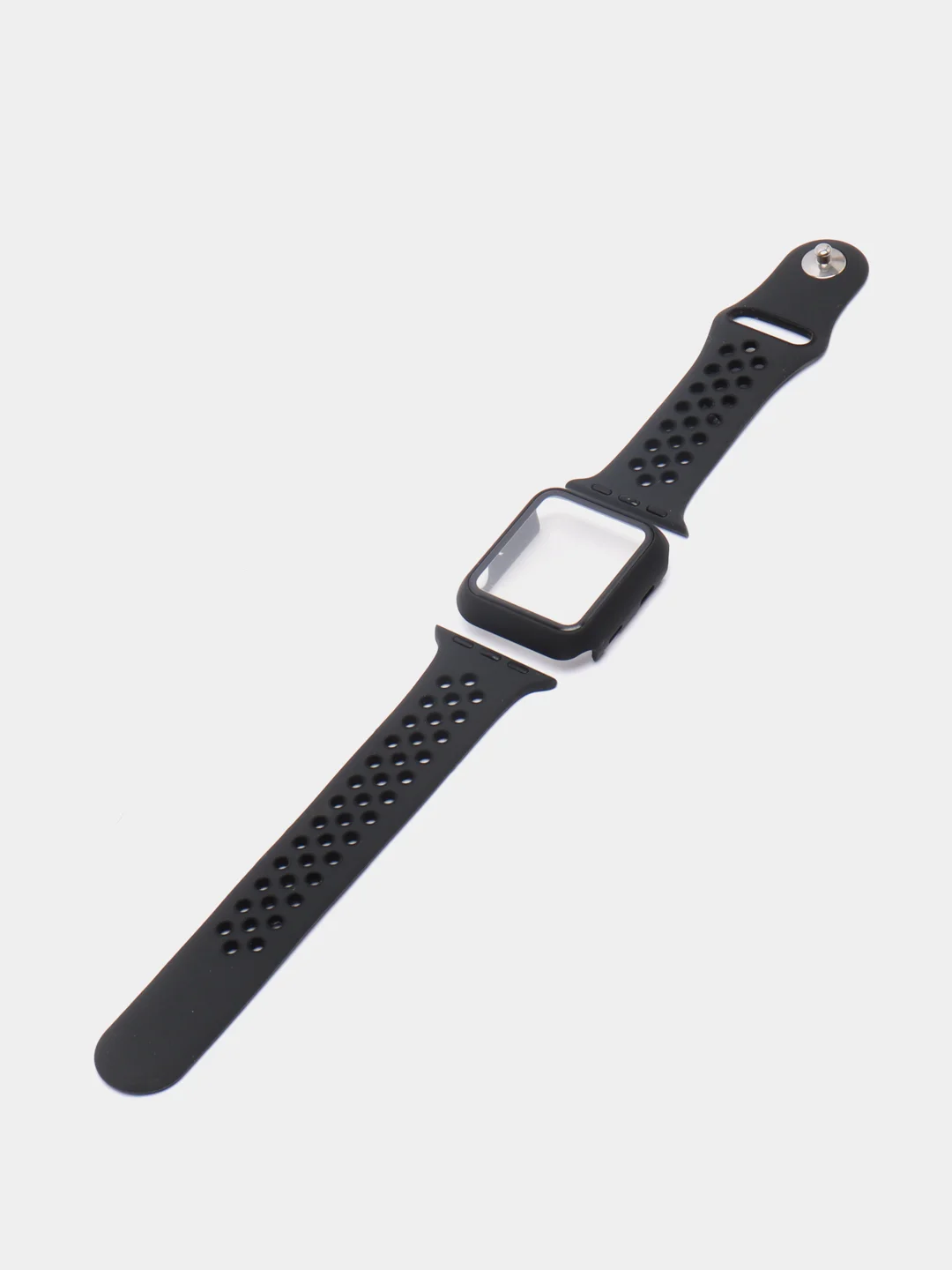 Черный ремешок, бампер и стекло Apple Watch Classic 38 40 42 44 mm Series 1, 2, 3, 4, 5, 6, SE