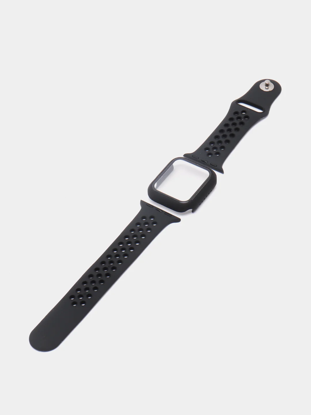 Черный ремешок, бампер и стекло Apple Watch Classic 38 40 42 44 mm Series 1, 2, 3, 4, 5, 6, SE