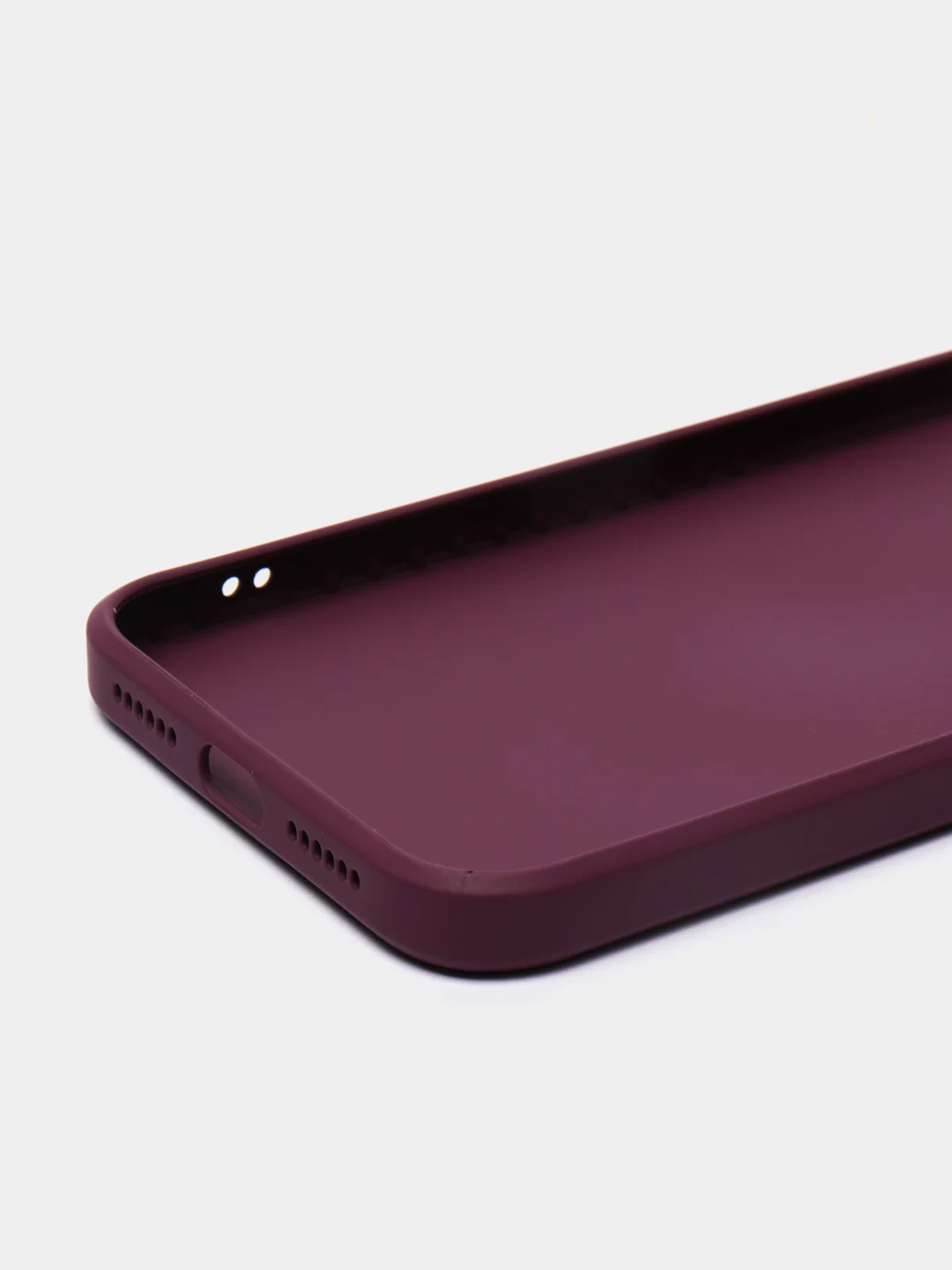 Тёмно-бордовый чехол для iPhone XR, силиконовый, со стеклянной панелью