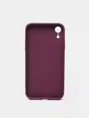 Тёмно-бордовый чехол для iPhone XR, силиконовый, со стеклянной панелью