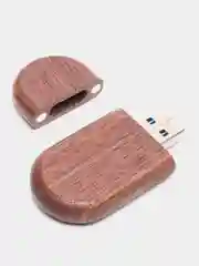 Коричневый деревянная USB-флешка в подарочной шкатулке 64 Гб 3.0