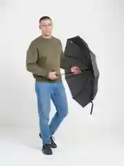 Черный зонт мужской, автоматический