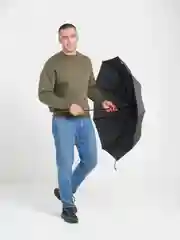 Черный автоматический зонт