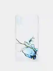 Голубой чехол Silicone Case для iPhone 13,12,11,XS,X,Pro,Max силиконовый (айфон) с акварельным рис