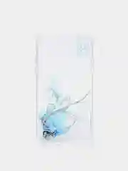 Голубой чехол Silicone Case для iPhone 13,12,11,XS,X,Pro,Max силиконовый (айфон) с акварельным рис
