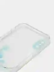 Голубой чехол Silicone Case для iPhone 13,12,11,XS,X,Pro,Max силиконовый (айфон) с акварельным рис