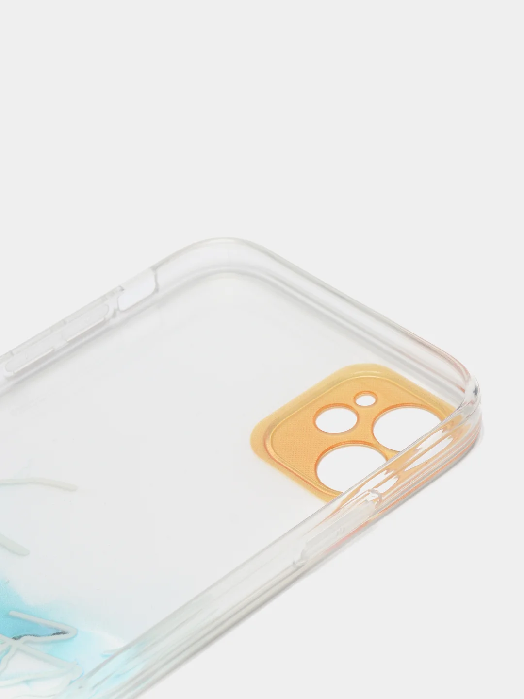 Желтый чехол Silicone Case для iPhone 13,12,11,XS,X,Pro,Max силиконовый (айфон) с акварельным рис
