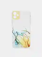 Желтый чехол Silicone Case для iPhone 13,12,11,XS,X,Pro,Max силиконовый (айфон) с акварельным рис