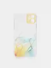Желтый чехол Silicone Case для iPhone 13,12,11,XS,X,Pro,Max силиконовый (айфон) с акварельным рис