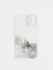 Коричневый чехол Silicone Case для iPhone 13,12,11,XS,X,Pro,Max силиконовый (айфон) с акварельным рис