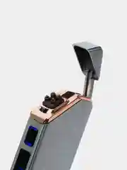 Синий электронная импульсная зажигалка USB Plazma, Металлическая, с сенсорным управлением LED