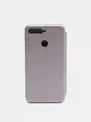 Серебряный чехол книжка Huawei Y6 2018 / Honor 7C / 7A Pro / Y6 Prime (Хуавей Хонор 7С / 7А Про)