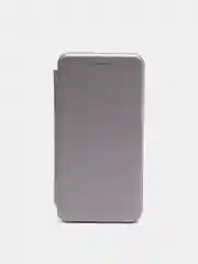 Серебряный чехол книжка Huawei Y6 2018 / Honor 7C / 7A Pro / Y6 Prime (Хуавей Хонор 7С / 7А Про)