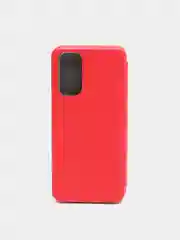 Красный чехол книжка Xiaomi Redmi Note 11 4G, Redmi Note 11S на магните с функцией подставки