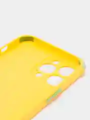 Желтый чехол для IPhone 13 Pro Max резиновый противоударный