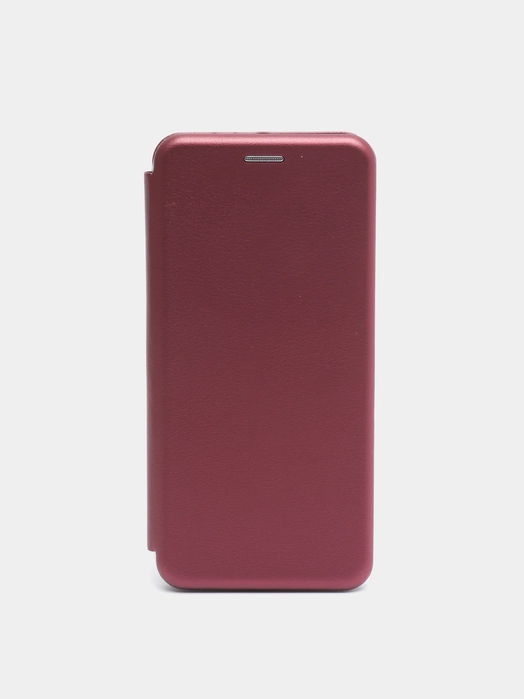 Багровый чехол книжка для Xiaomi Redmi Note 9 c функцией подставки