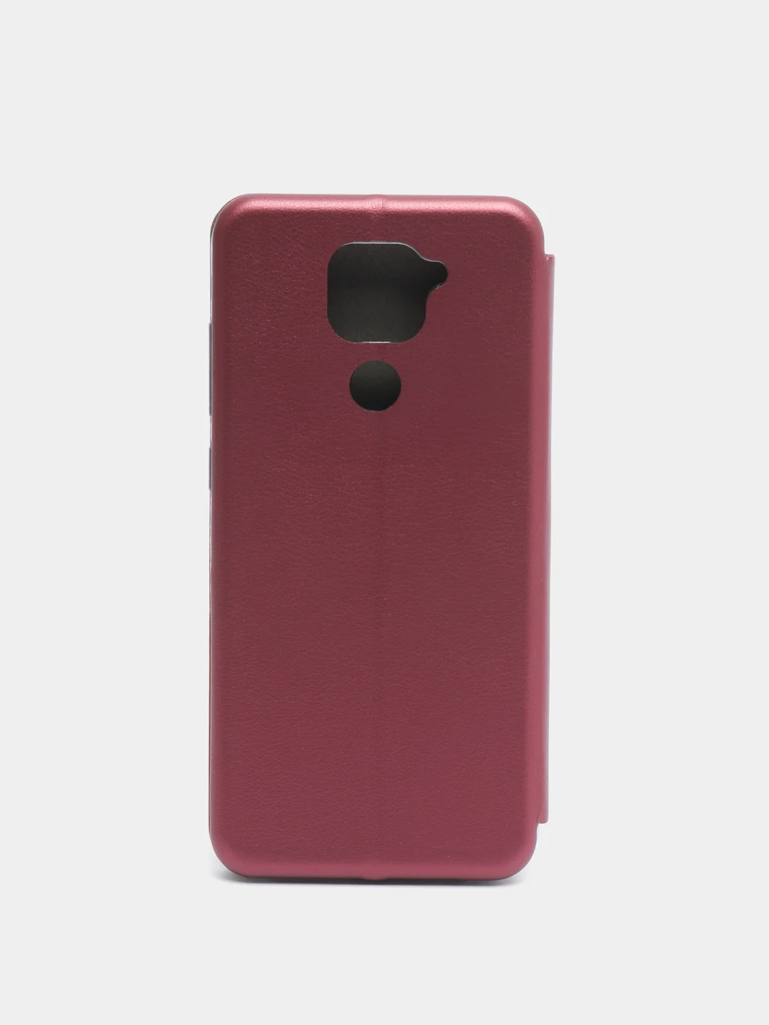 Багровый чехол книжка для Xiaomi Redmi Note 9 c функцией подставки