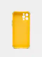 Желтый чехол для IPhone 12/ 12 Pro противоударный резиновый