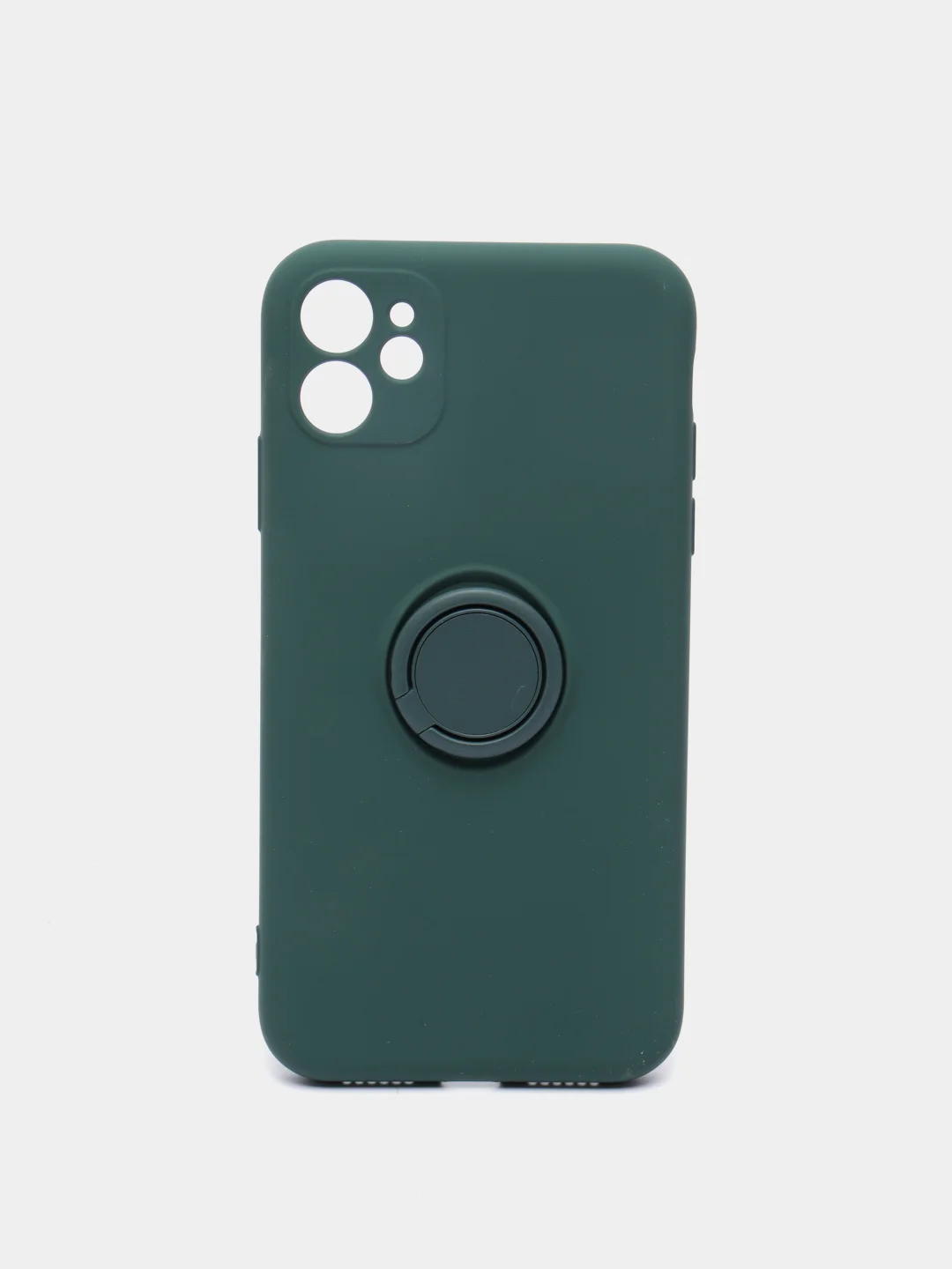 Зелёный хаки чехол с кольцом для iPhone 12 Pro, 12, 12 mini, 11, XR