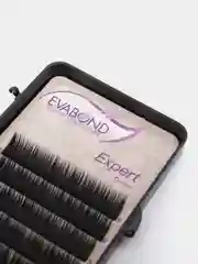 Ресницы Evabond Expert, однолинейные, черные, 6 линий