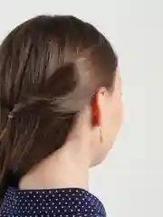 Черный женские серьги в виде сердца