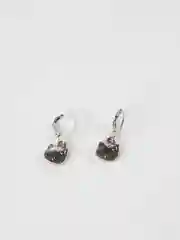 Женские серьги "Hello Kitty" серебряного цвета