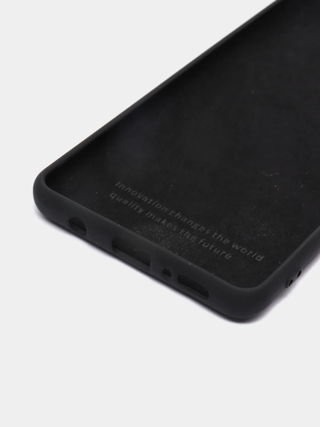 Черный чехол для Samsung A42 silicone case, разные цвета