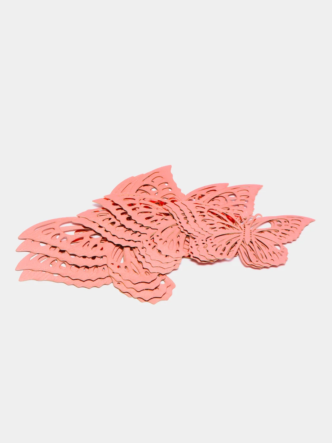 Коралловый наклейка на стену в форме бабочки 3D, стикеры-бабочки, 12 штук