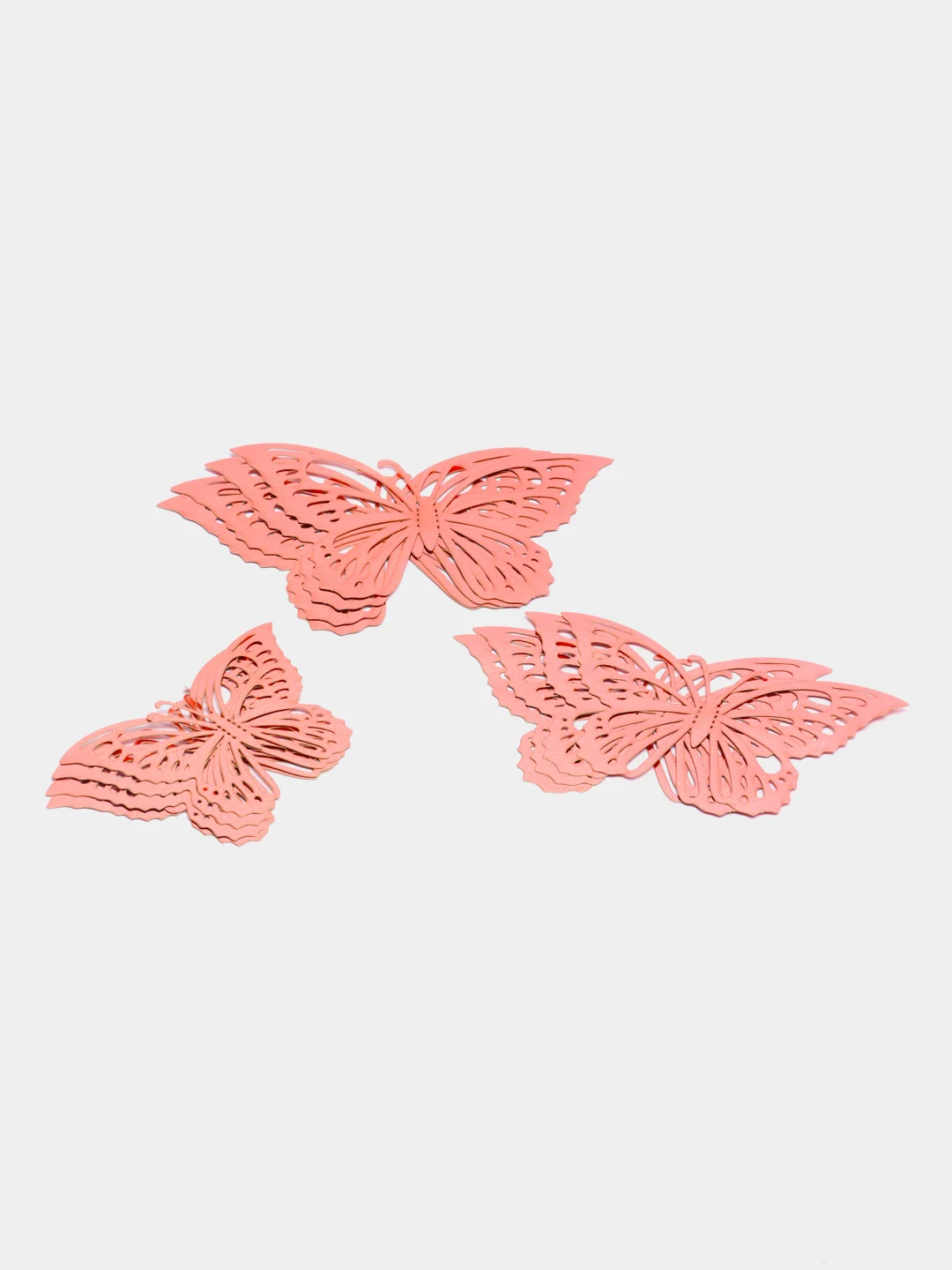 Коралловый наклейка на стену в форме бабочки 3D, стикеры-бабочки, 12 штук