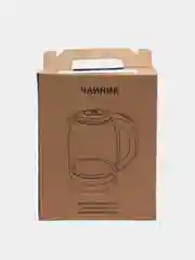 Белый электрический чайник с подсветкой, стеклянный