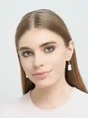Белый серьги "Мармеладные мишки"