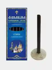 Свечи кадильные, фимиам, монашенки, 11 смх7 мм, 7 шт в упаковке, с подсвечником