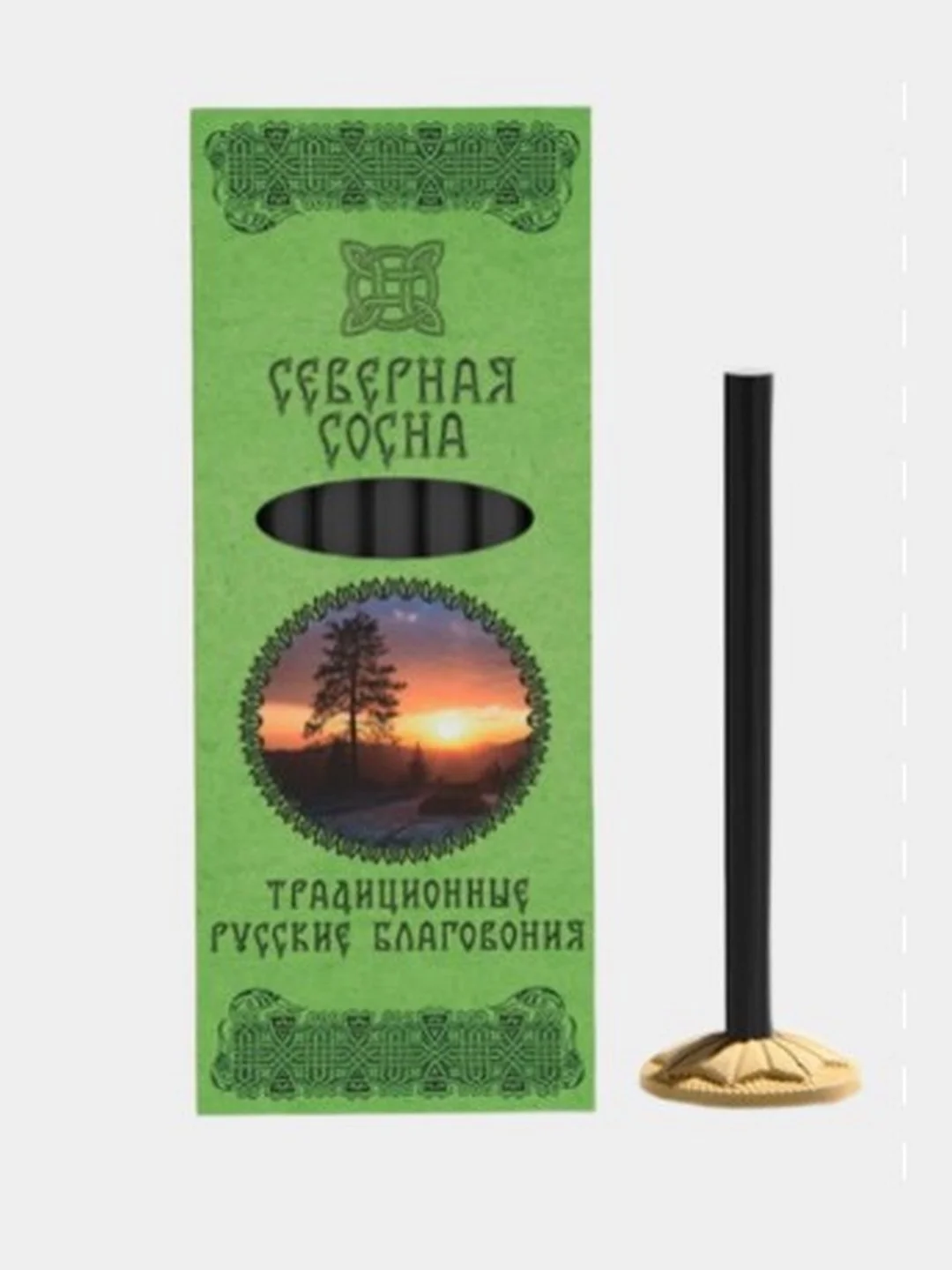 Свечи кадильные, фимиам, монашенки, 11 смх7 мм, 7 шт в упаковке, с подсвечником