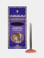 Свечи кадильные, фимиам, монашенки, 11 смх7 мм, 7 шт в упаковке, с подсвечником
