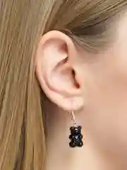 Черный серьги "Мармеладные мишки"