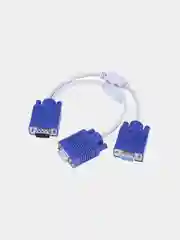 Белый кабель разветвитель VGA splitter раздвоитель, VGA 2VGA 0,3 м