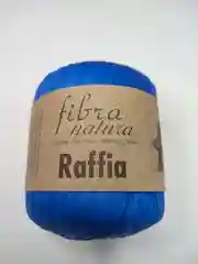 Голубой пряжа Fibranatura Raffia, 40 г, 90 м